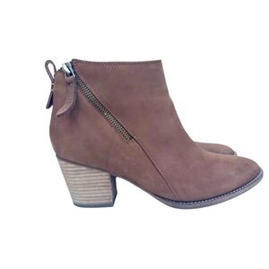 Aqua college ankle boots sz 9 suede leather waterproof Nancy western zip up